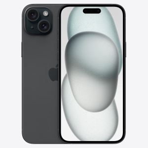 iPhone 15 Plus fondo gris